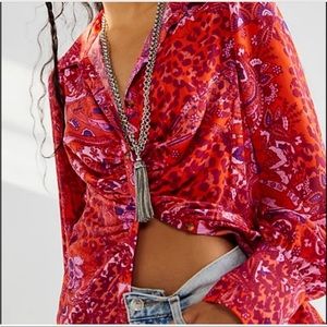 Free People red button up